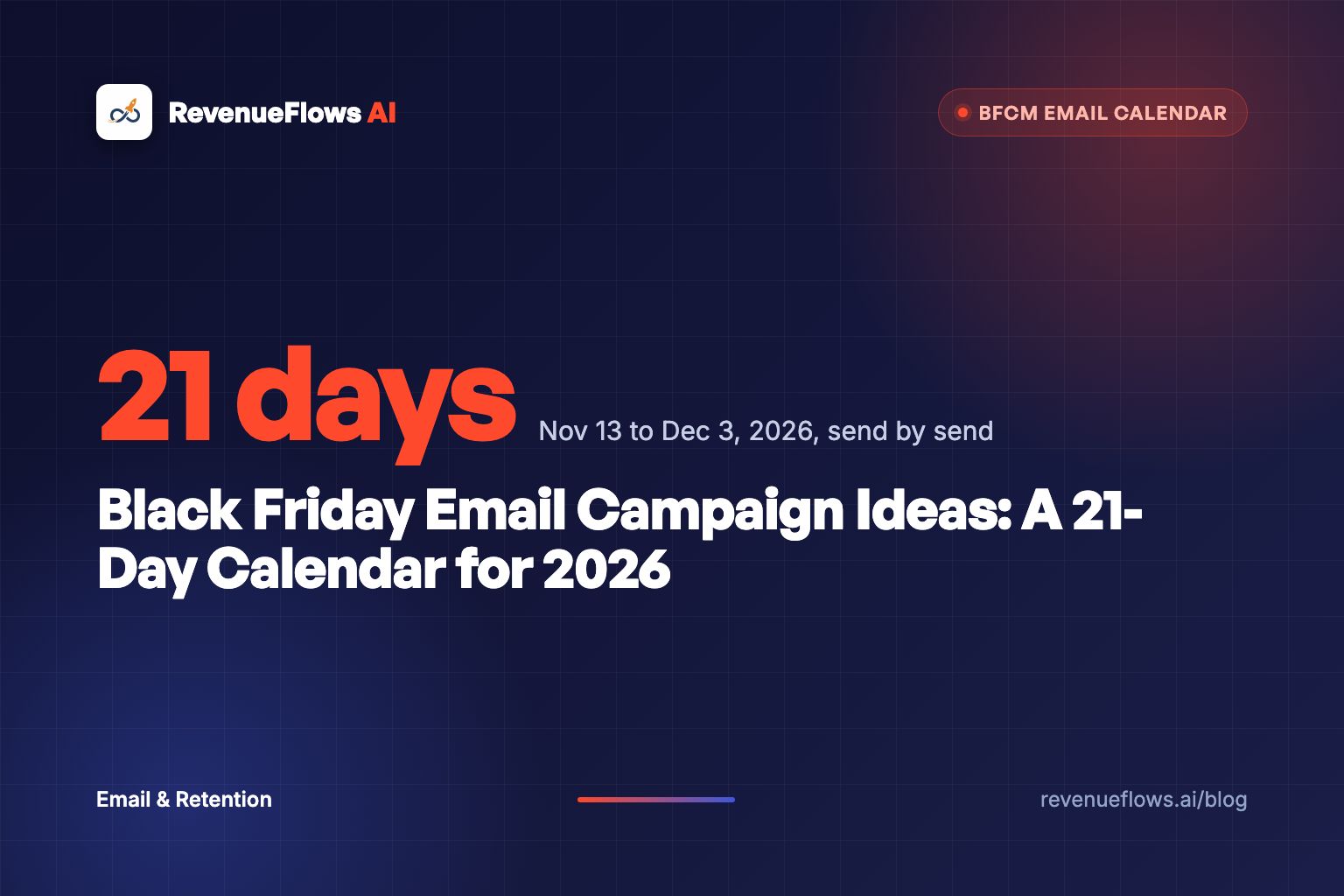 A dark navy desk at night with a paper wall calendar for late November, one date circled in orange marker, and a laptop glowing beside it.