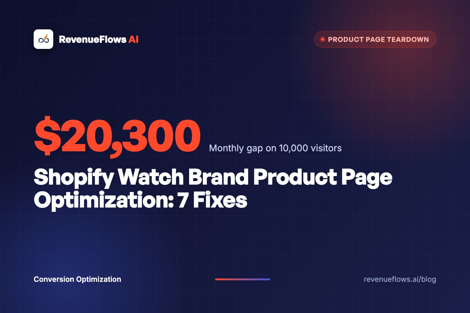 Shopify Watch Brand Product Page Optimization: 7 Fixes